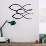 Wallity Fish Accesorio Decorativo de Pared Negro
